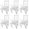 Maison Madeleine -  Dining Chairs 6 pcs White Pinewood